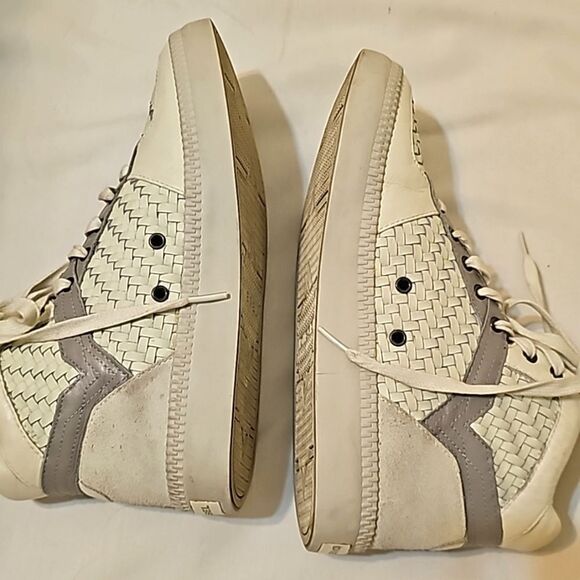 DIESEL S-Spaark Mid Leather Sneakers Ice size 9 - Picture 4 of 8